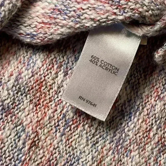 J. Jill Women's Multicolor Hooded Cotton Blend Pullover Sweater. Size Small. - Picture 7 of 9